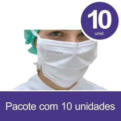 Máscara TNT Tripla Descartavel com Elastico - 10 Unidades - comprar online