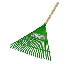 VASSOURA RASTELO DE PLASTICO COM 4 DENTES PARA JARDIM E FOLHAS DSR