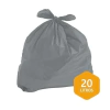 Saco de Lixo 20L 100Un Cinza