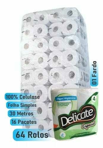 PAPEL HIGIÊNICO COM 64 UN FOLHA SIMPLES DELICATE