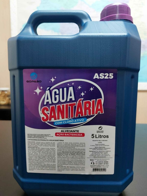 AGUA SANITARIA 5 LITROS - GOPABO