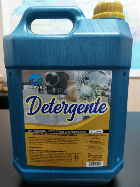DETERGENTE 5 LITROS NEUTRO AMARELO - GOPABO