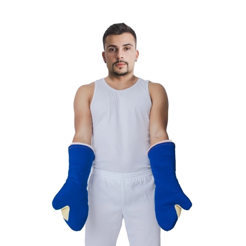 LUVA TERMICA INDUSTRIAL AZUL MÃO DE GATO 45 CM PAR - comprar online