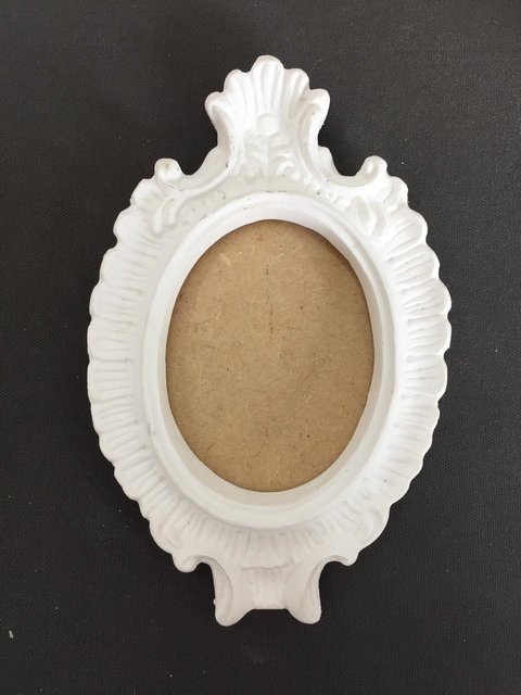 Aplique de Resina Moldura Oval Pequena