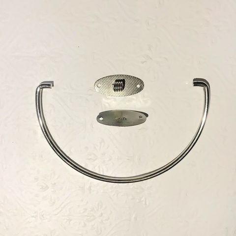 Alça de Arame em Arco - Niquelada - Pé para dentro