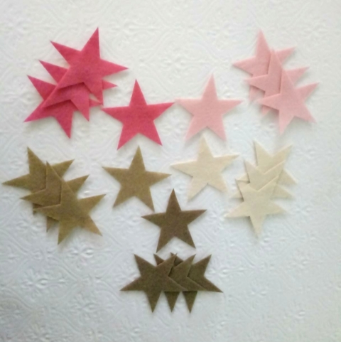Recorte Feltro - Estrelas 6cm (Cores Variadas)
