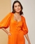 Macacão Pantalona Viscose Encorpada Balonê Laranja - comprar online