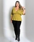Blusa Bata Envelope Plus Size Ocre - TuttiStore | Moda Feminina Casual