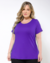 Blusa Malha Lisa Plus Size Roxa - comprar online
