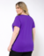 Blusa Malha Lisa Plus Size Roxa na internet