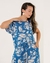 Blusa Morcego Viscose Estampa Azul - comprar online