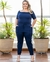 Calça Jogger Malha Moletinho Plus Size Marinho