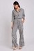 Calça Pantalona Listras Tricoline Cinza Chumbo - loja online