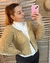 Casaco Curto Tricot Mousse Ocre - comprar online