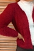 Casaco Curto Tricot Mousse Vermelho Cherry - comprar online