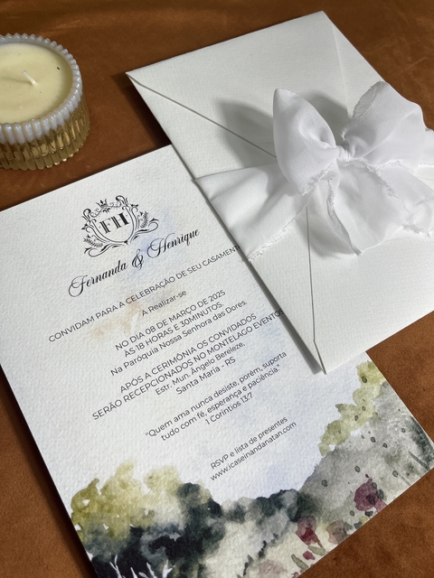 Convite casamento Fernanda e Henrique