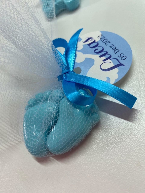 10Lembrancinha Para Maternidade, Sabonete artesanal Mini Pezinho