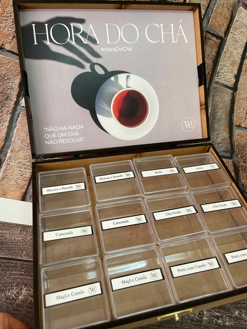 Caixa de Chá Personalizada para evento feminino