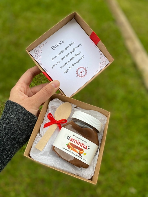 Caixa daminha ou pajem de nutella
