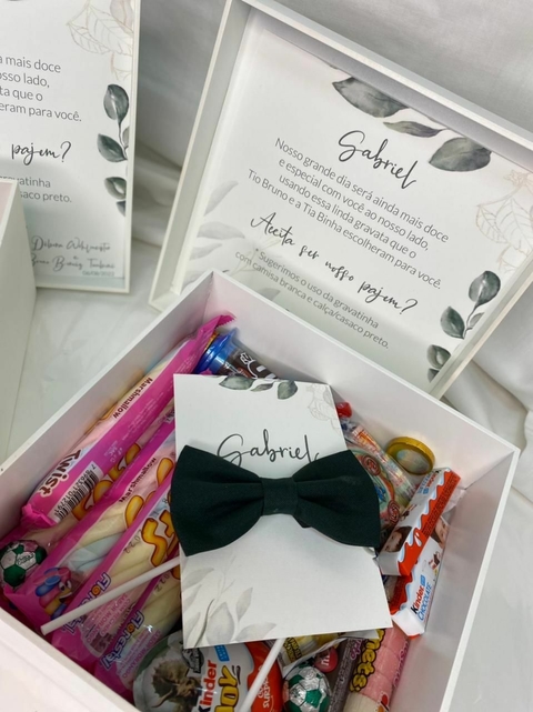 Caixa de Pajem para doces e gravata