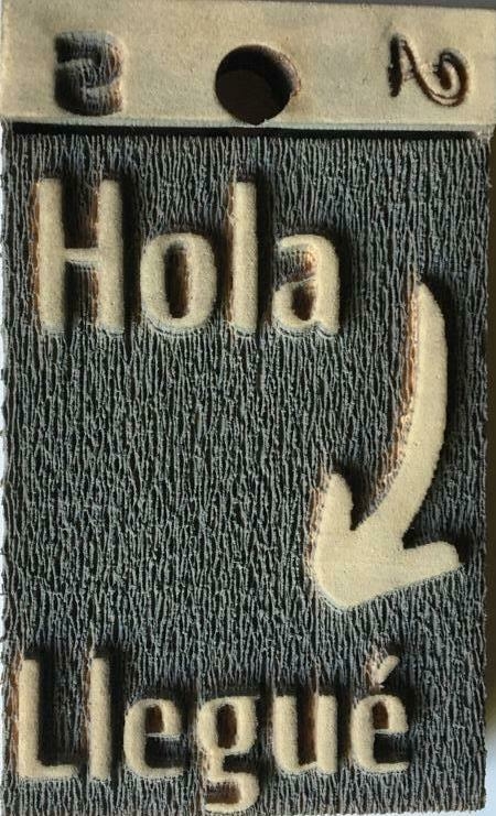 SELLO HOLA, LLEGUÉ TAMAÑO S