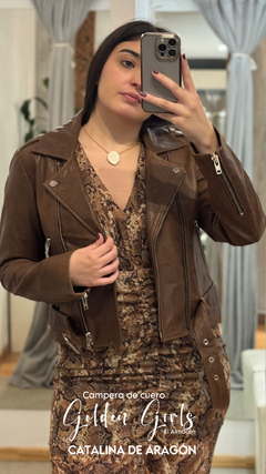CAMPERA DE CUERO GOLDEN GIRLS - El Almacén de Adriana Kuntz