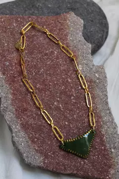 Collar Niza Dorado Verde