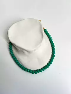 COLLAR OVO TURQUESA