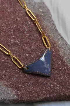 Collar Niza Dorado Azul