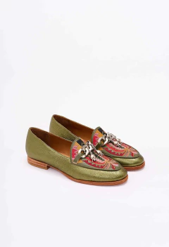 MOCASÍN NO ME ROMPAN LOS COCOS (verde metalizado) en internet