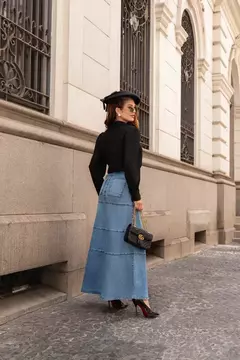 Saia Longa Jeans 12792 Joyaly Moda Evangélica na internet