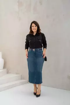 Saia Jeans Midi 12856 Joyaly