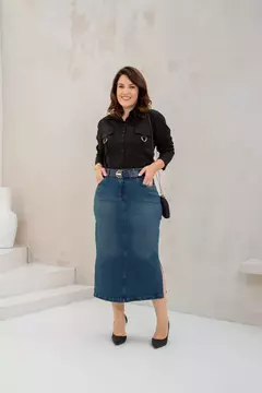 Saia Jeans Midi 12856 Joyaly na internet