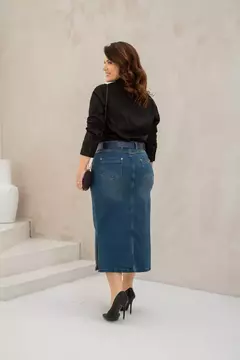 Saia Jeans Midi 12856 Joyaly - loja online