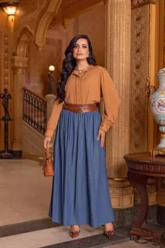 SAIA LONGA COM CINTO HELENA - 12905 - Joyaly na internet