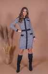 Vestido Tubo Pied Poule 31391 Joyaly