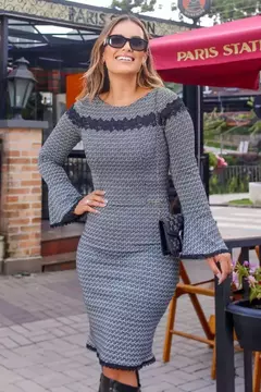 Vestido Manga Longa Sino 31827 Joyaly