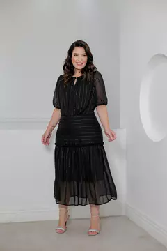 Vestido angela 80325 Joyaly Moda - Bella Fiorella Moda Evangélica