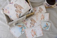 SOBRES "VINTAGE POSTCARDS" (BUHOS) surtidos x 6