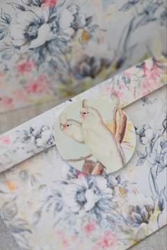 SOBRES "VINTAGE POSTCARDS" PAJARITOS BLANCOS. Surtidos x6 - The Artmaking Company