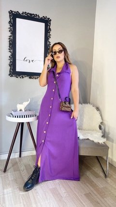 Vestido Longo Liso Ana - Outlet da Ana