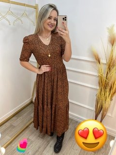 Vestido Longo de Onça