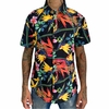 Camisa de Botão Floral Colorido