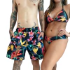 Kit Mozão Shorts e Biquini Asa Delta Floral Colorido