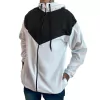 Corta Vento Masculina Branco e Preta Lisa