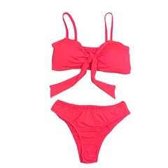 Biquíni Laço Rosa Neon - Deluvi Store