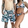 Kit Mozão Shorts PROMOCIONAL e Biquini Asa Delta Floral Listrado