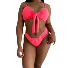 Biquíni Laço Rosa Neon - comprar online