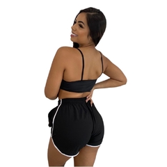 Kit Shorts Feminino Preto Liso e Biquíni Laço Preto na internet