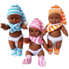 Mini Bebê Reborn Com Gorro Várias Cores Presente Criança 30cm